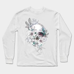 floral skull Long Sleeve T-Shirt